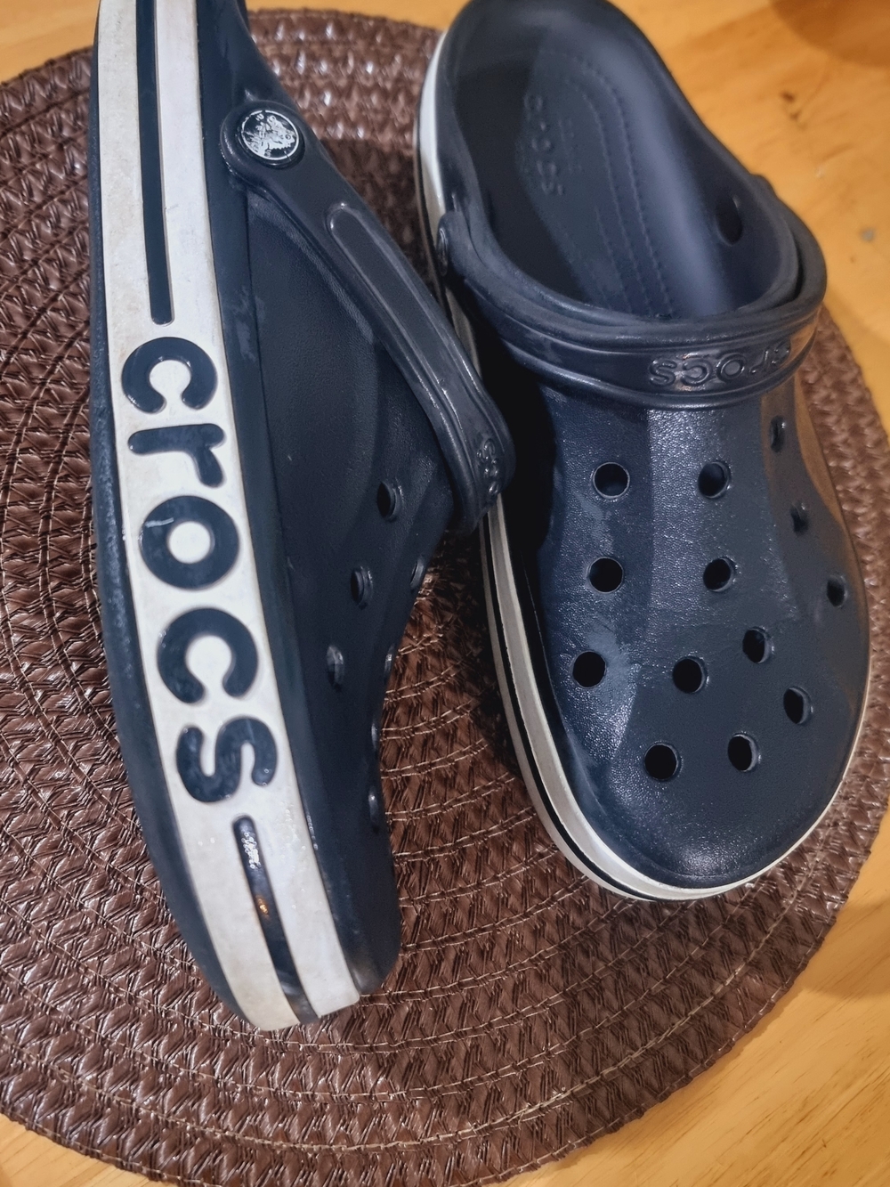 CROCS Men Black Slip-On Clog Sandals with Heel Strap